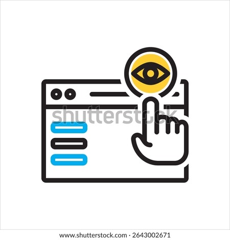 Vector multi color icon for pageviews