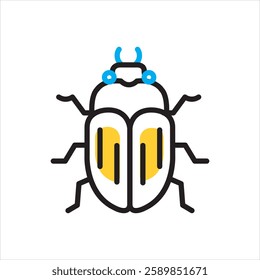 Vector multi color icon for palmetto bug