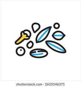 Vector multi color icon for panch phoron