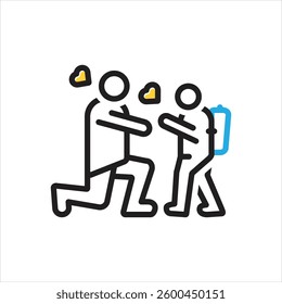 Vector multi color icon for parent love