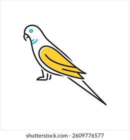 Vector multi color icon for parrot