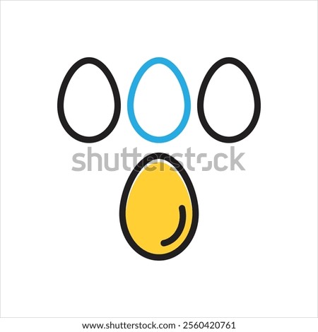 Vector multi color icon for particularly