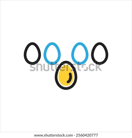 Vector multi color icon for particularly