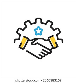 vector multi color icon for partnership