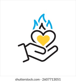 Vector multi color icon for passionate