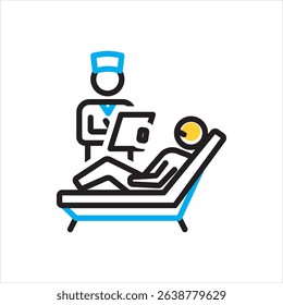 Vector multi color icon for patient care