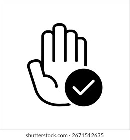 Vector icono multicolor para obtener permiso