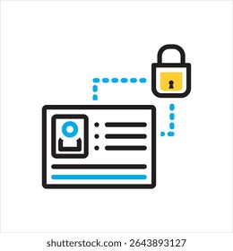 Vector icono multicolor para información personal