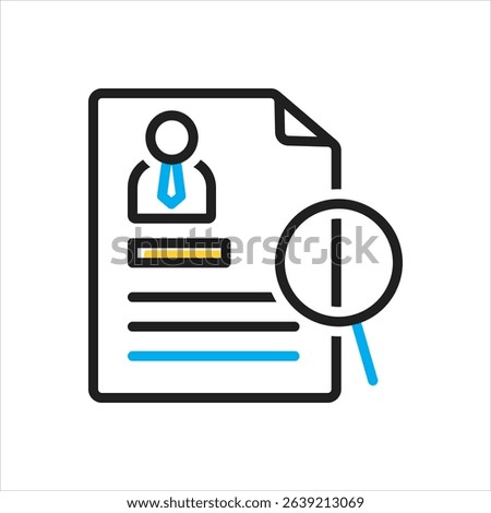 Vector multi color icon for personal detail