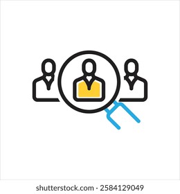 Vector multi color icon for personnel