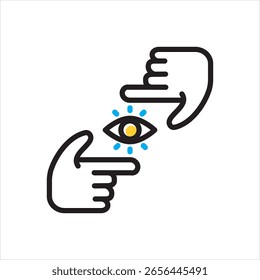 Ícone de vetor com várias cores para perspectiva