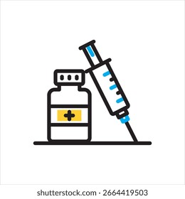 Ícone de vetor multi cor para farmacêutico