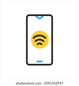 Vector multi color icon for phone