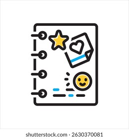 Vector multi color icon for photo scrapbook