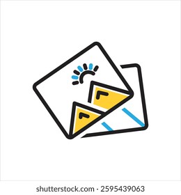 Vector multi color icon for photograph