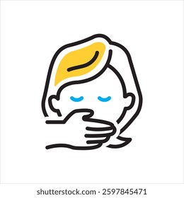 Vector multi color icon for physical bullying