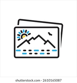 Vector multi color icon for picture