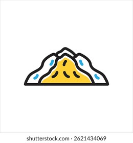 Vector multi color icon for pile