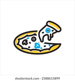 Vector multi color icon for Pizza