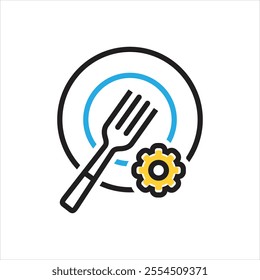 Vector multi color icon for plate setting