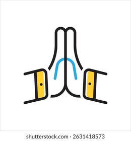 Vector multi color icon for please