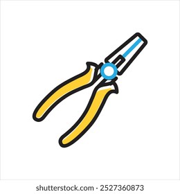 Vector multi color icon for pliers
