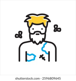 Vector multi color icon for poor hygiene