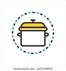 Icono multicolor del Vector para el pote