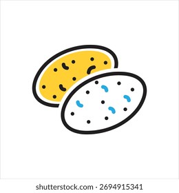 Vector multi color icon for potatoes