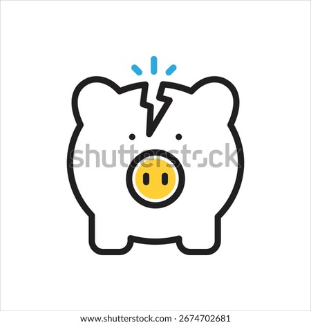 Vector multi color icon for poverty