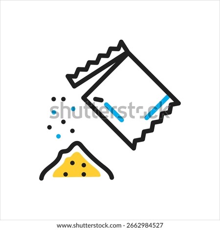 Vector multi color icon for powder