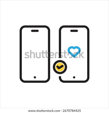 Vector multi color icon for prefer