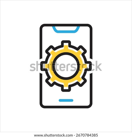 Vector multi color icon for preference