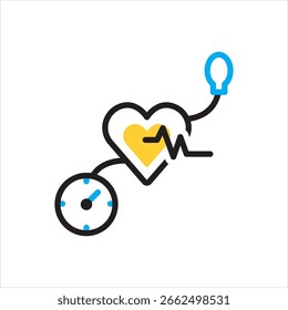 Vector icono multicolor para la presión