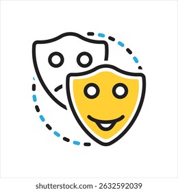 Vector multi color icon for pretend