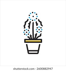 Vector multi color icon for prickly pear