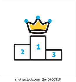 Vector multi color icon for prime