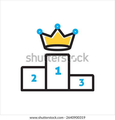 Vector multi color icon for prime