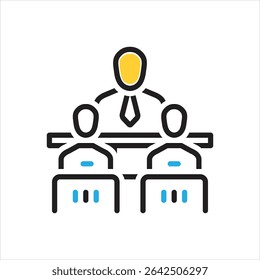 Vector multi color icon for principal