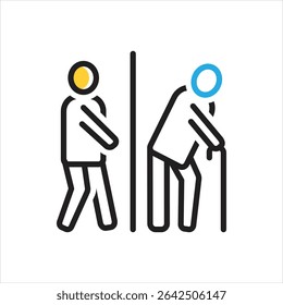 Vector multi color icon for priority