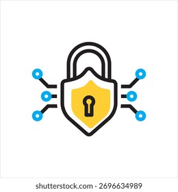 Icono multicolor del Vector para la privacidad
