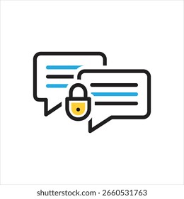 Vector multi color icon for private