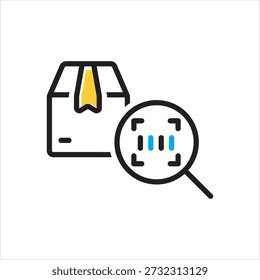 Vector icono de múltiples colores para el código de barras del producto