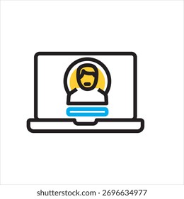 Ícone de vetor com várias cores para o perfil