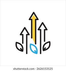 Vector multi color icon for progress