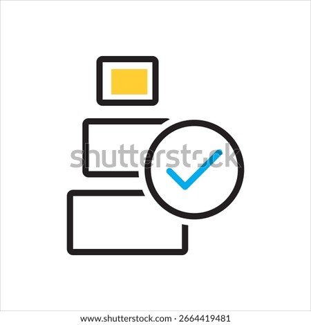 Vector multi color icon for proper
