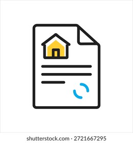 Vector icono multicolor para papel de propiedad