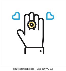 Vector multi color icon for proposed