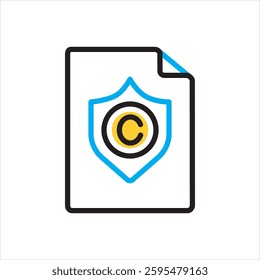 Vector multi color icon for proprietary