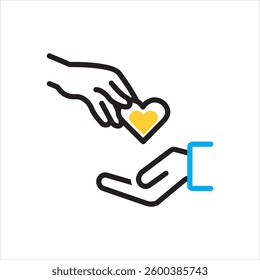 Vector multi color icon for providing